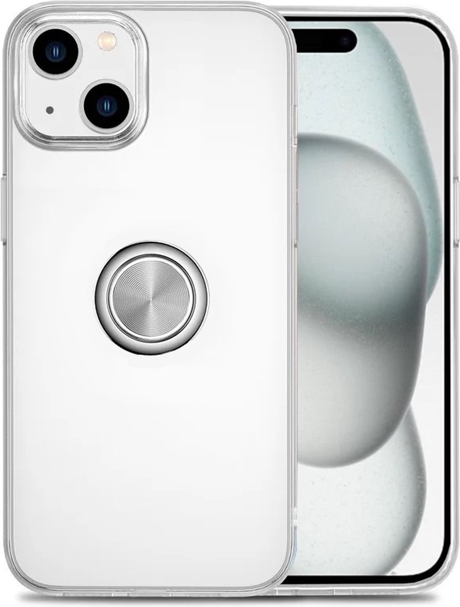 Armordrop Hoesje Met Ring Geschikt Voor iPhone 15 - Transparant Hoesje Met Ring