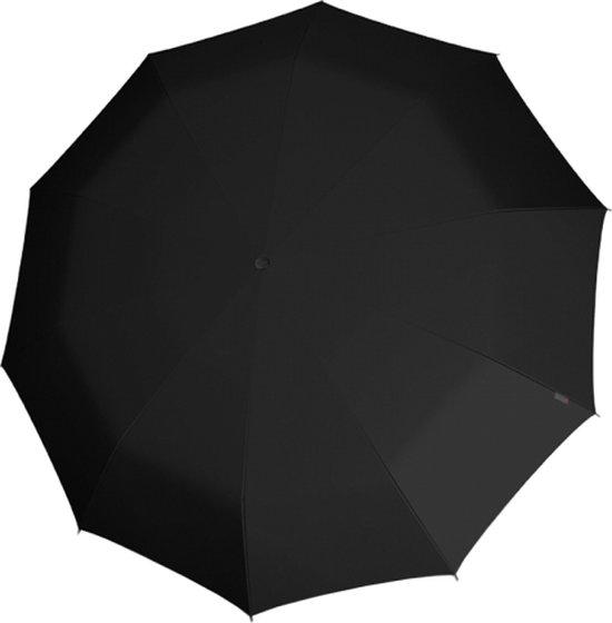 Knirps T.260 duomatic opvouwbare paraplu met krom handvat zwart - - Harkema tassen en koffers