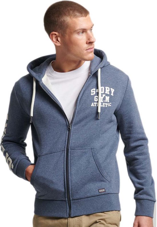 Superdry Vintage Gym Athletic Sweat-shirt zippé Blauw S Homme