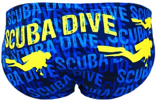 Slip de bain Turbo Scuba Dive Flash Blauw 4XL Homme