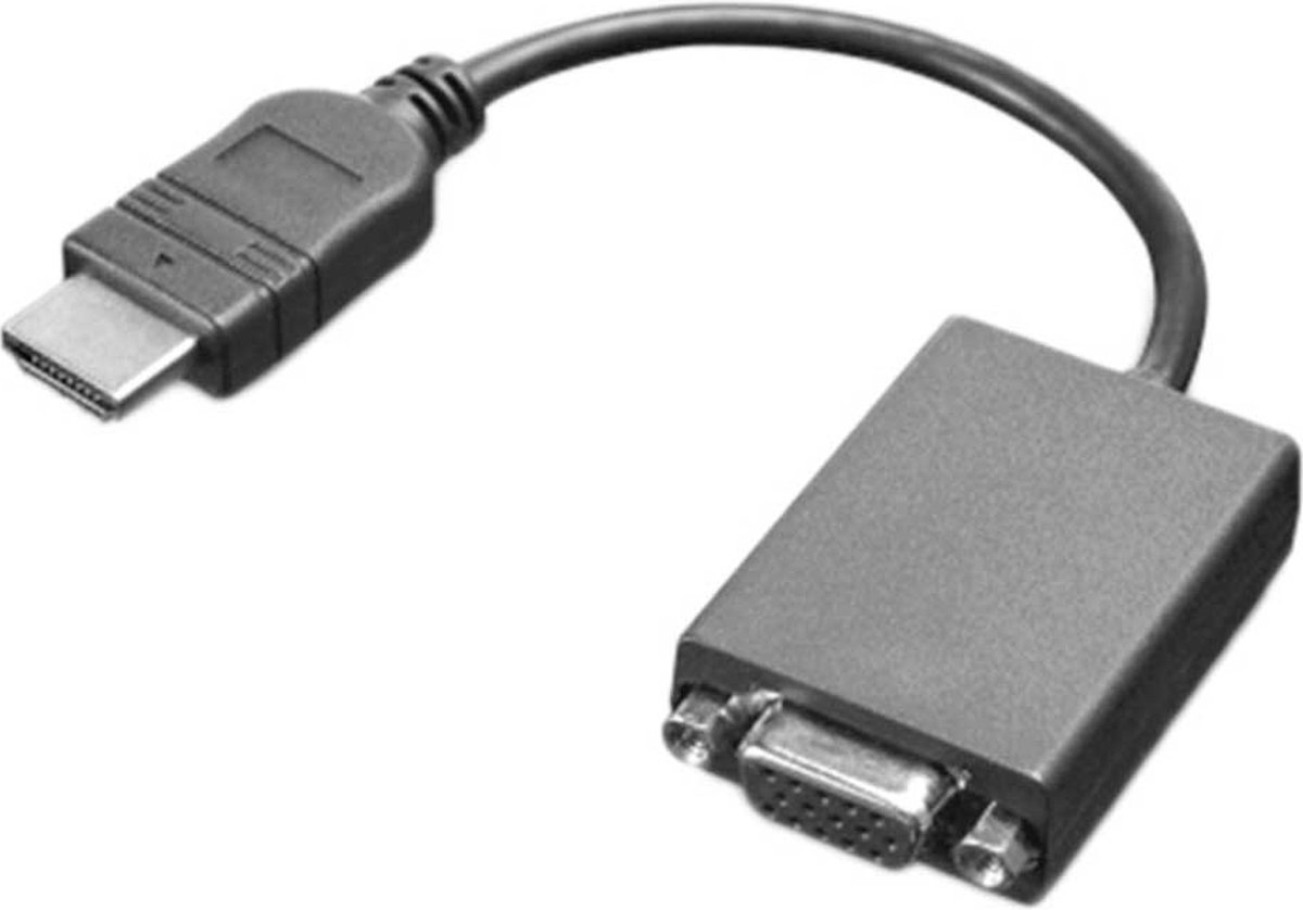 Lenovo - VGA (D-Sub) female - 0.20 m - Zwart