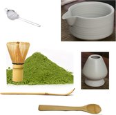 Livano Matcha Set - Starterkit - Klopper - Matcha Thee Set - Matcha Whisk - Wit