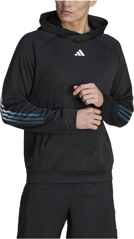 Adidas Icons 3 Stripes Sweatshirt Met Volledige Rits Zwart M Man