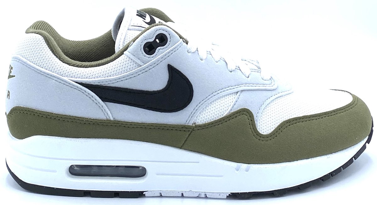 Nike Air Max 1 White Black Medium Olive