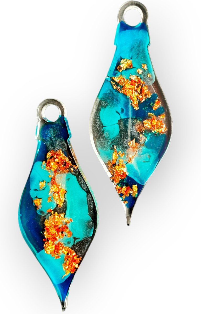 Resin Art JR: Unieke hoogwaardige kwaliteit epoxy kersthangers / Handgemaakte kerstdecoratie / Kerstversiering