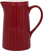 GreenGate Schenkkan / Waterkan Alice Claret rood (1 liter) H 17.6 cm