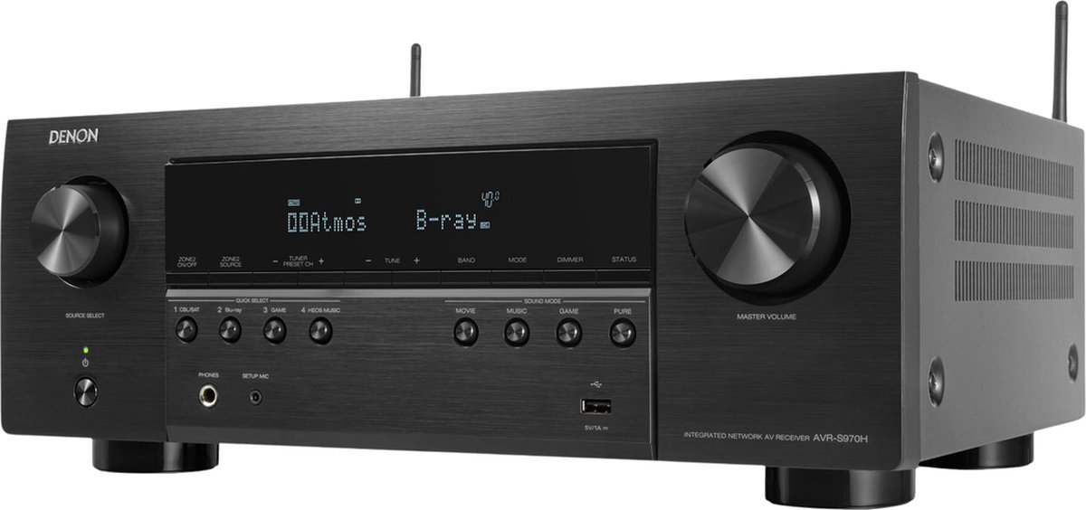 Denon AVR-S970H Dimensiones (An x Al x Pr): 434 x 167 x 341 mm -Pes