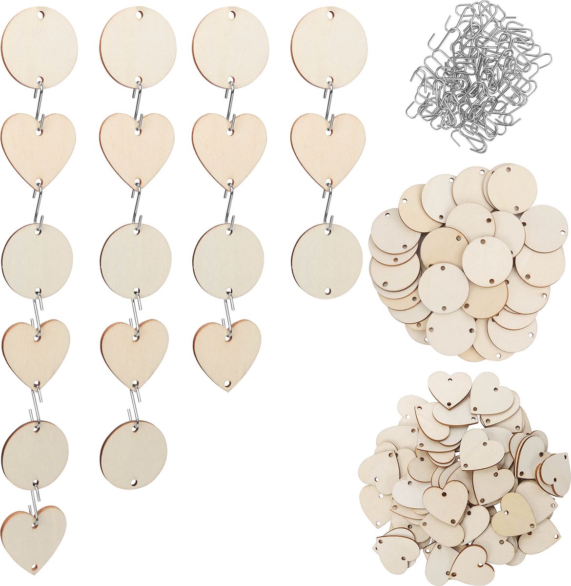 Belle Vous Onbewerkt Houten Deurknop Bordjes (12 Pak) – Blank Houten Hangbordjes voor Welcome, Do Not Disturb en Please Knock Hangers – Voor Kantoor, Vergaderingen, DIY Hobby, Huis & Slaapkamer