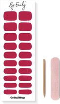 By Emily® Gel Nail Wraps & Gellak Stickers - Raspberry Kisses - Nagelstickers - Gel Nagel Folie - DIY Manicure - Langhoudende Nail Art - UV LED Lamp Vereist - Trendy Designs - SpringNails- Lente - Nagels Inspiratie - Veilig voor Nagels - 20 Stickers