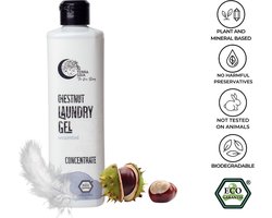 TERRA GAIA - Kastanje wasgel concentraat - wasmiddel - ongeparfumeerd - voor de gevoelige huid - gevoelige babyhuid - babykleding - wasbare luiers -ecovriendelijk - 33 wasbeurten per fles
