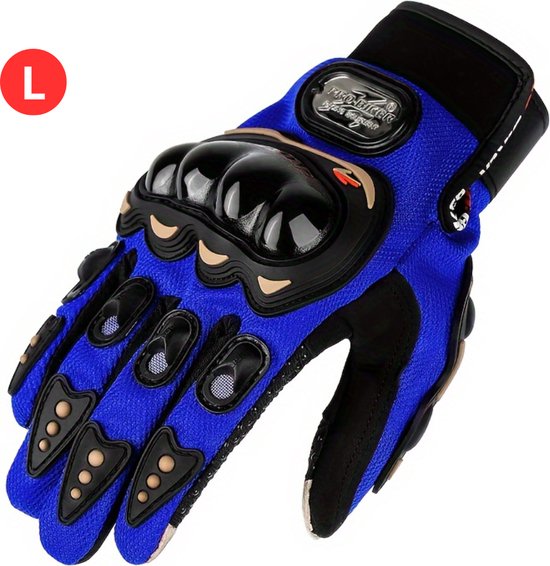 Livano Gants de moto - Manchons pour cyclomoteur - Manchons pour vélo - Scooter - Blauw - Taille L