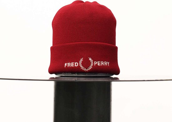 Fredperry Fp Grafische Beanie Rode Hoofdtelefoon - Fashionwear - Volwassen