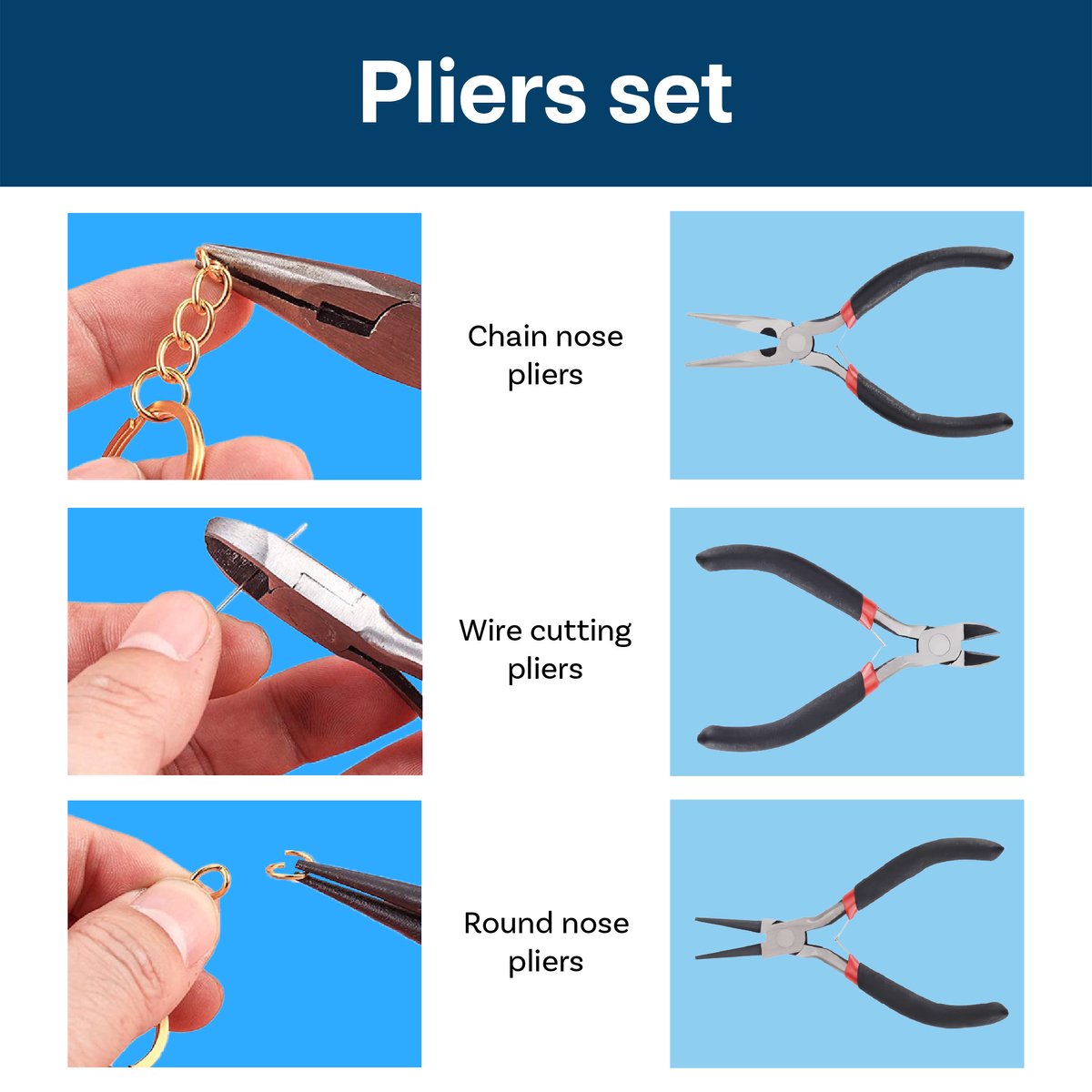 MMOBIEL Sieraden Reparatie Set – Gereedschap Sieraden voor Reparaties en Maken van Oorbellen, Armbanden, Kettingen en meer - 845 Stuks – incl. Sieraden Tangen, Draad en Sieraden Benodigdheden - Goud — cadeau in Hobby - foto 4