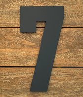 Promessa-Design - Huisnummer 7 zwart - 30 cm hoog - 2 mm dik - mat zwart RVS - Berlin