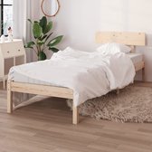 The Living Store Bedframe - UK Small Single - Massief grenenhout - 90x190 cm - Onbehandeld