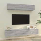 The Living Store Televisiemeubelset - Grijs Sonoma Eiken - 2x 80x30x30cm - 2x 100x30x30cm