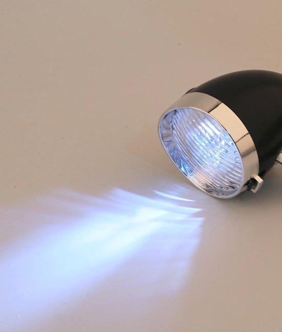 Koplamp Fiets Classic Zwart - Fietsverlichting - Classic - 3 Leds - Zwart — afbeelding 4