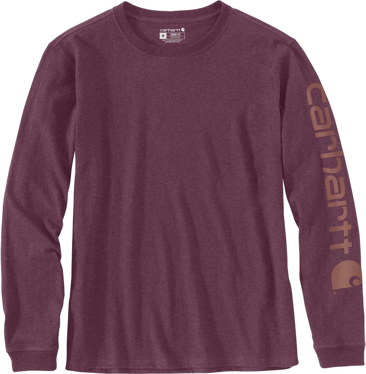 Carhartt Damen Longsleeve Workwear Logo L/S T-Shirt Blackberry Heather-XL Paars