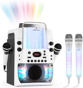 Kara Liquida BT grijs + Dazzl mic set karaokeinstallatie microfoon ledverlichting