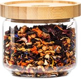 Klarstein Storage Jar - Pot rond empilable 300ml - Verre alimentaire - Hermétique et neutre au goût - Couvercle en Bamboe