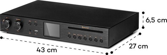 Black Star CD hifi receiver versterker internet/DAB+/FM radio CD-speler WiFi - Auna
