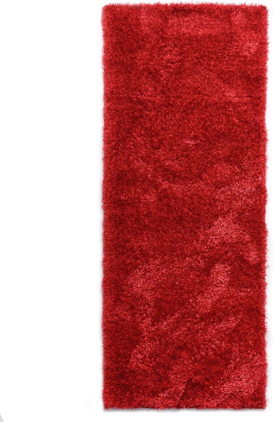 Tapis à poils longs Velours - Rouge Posh 80x300 cm