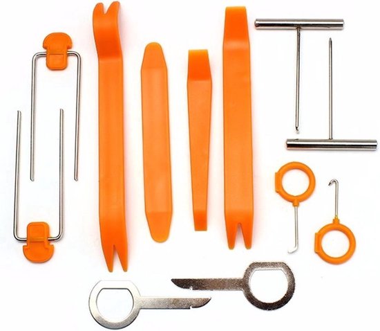 Heble® - Kit d'outils de démontage-démontage du tableau de bord de l' autoradio 12 en 1