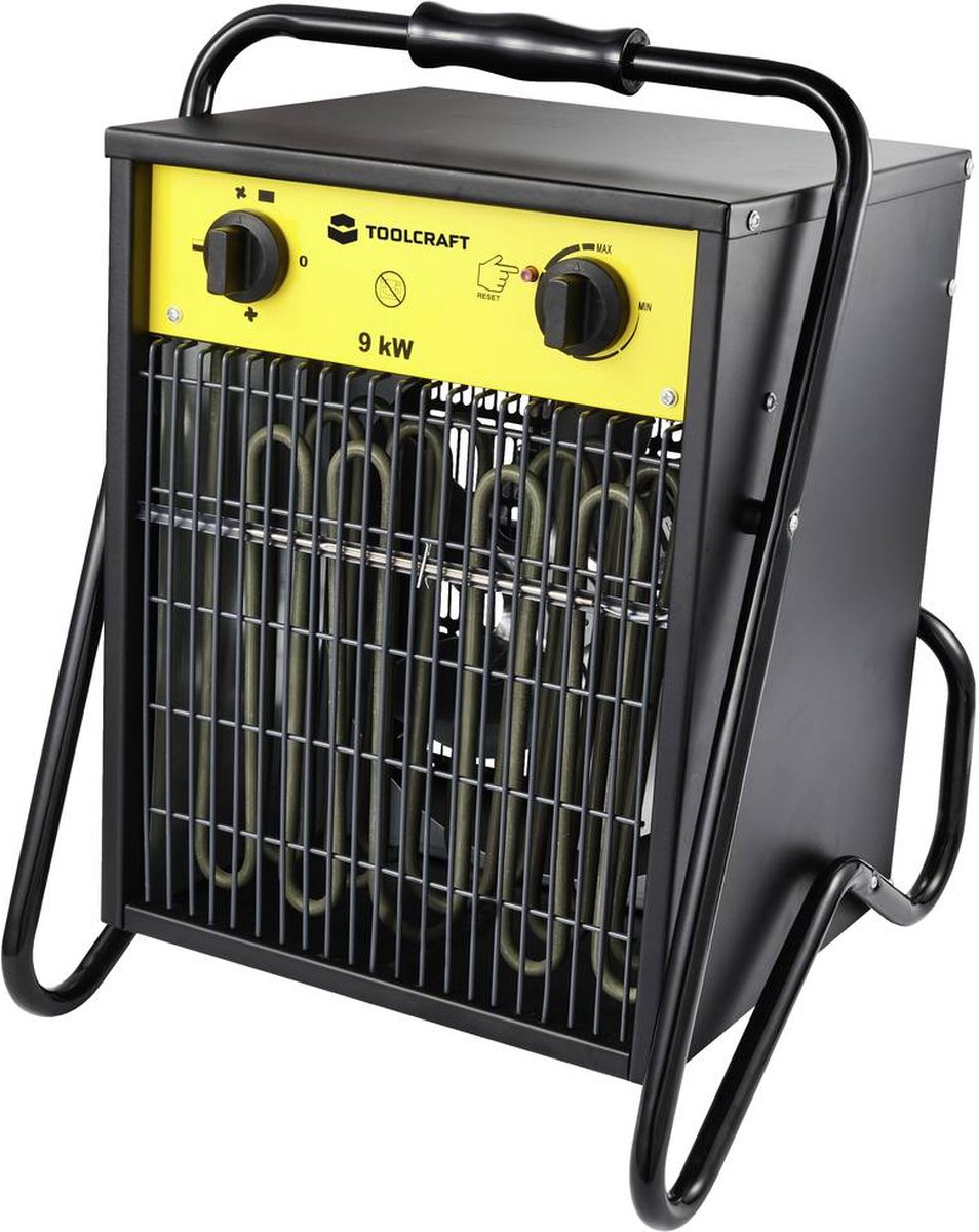 TOOLCRAFT TO-8578338 Bouwkachel 9000 W Zwart/geel
