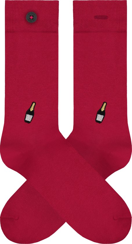 A-dam Charlie - Sokken - Katoen - Ideaal Als Cadeau - Duurzaam - Unisex - Rood