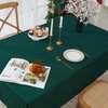 Groene Kerst Linnen Look Tafelkleed Waterafstotend Wasbaar Tafellinnen Vlekbescherming Look Tafelkleden Lotuseffect Feesttafel Kerstdecoratie Tafelkleed 140 x 240 cm