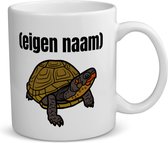 Akyol - schildpad met eigen naam koffiemok - theemok - Schildpad - schildpad liefhebbers - mok met eigen naam - iemand die houdt van schildpadden - verjaardag - cadeau - kado - geschenk - 350 ML inhoud