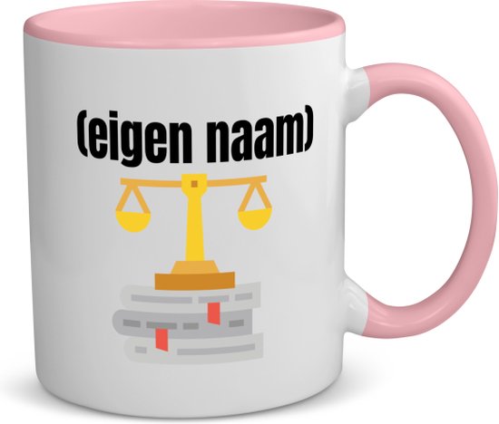 Akyol - échelle d'avocat (avec eigen naam) tasse à café - tasse à thé -  rose - Avocat... | bol