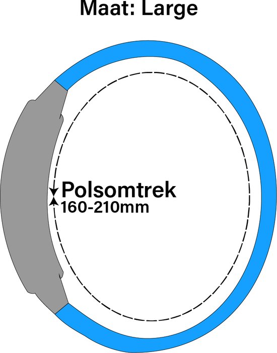 Bracelet adapté à Fitbit Inspire HR - Taille L - Bracelet - Bracelet de montre - Siliconen - Grijs