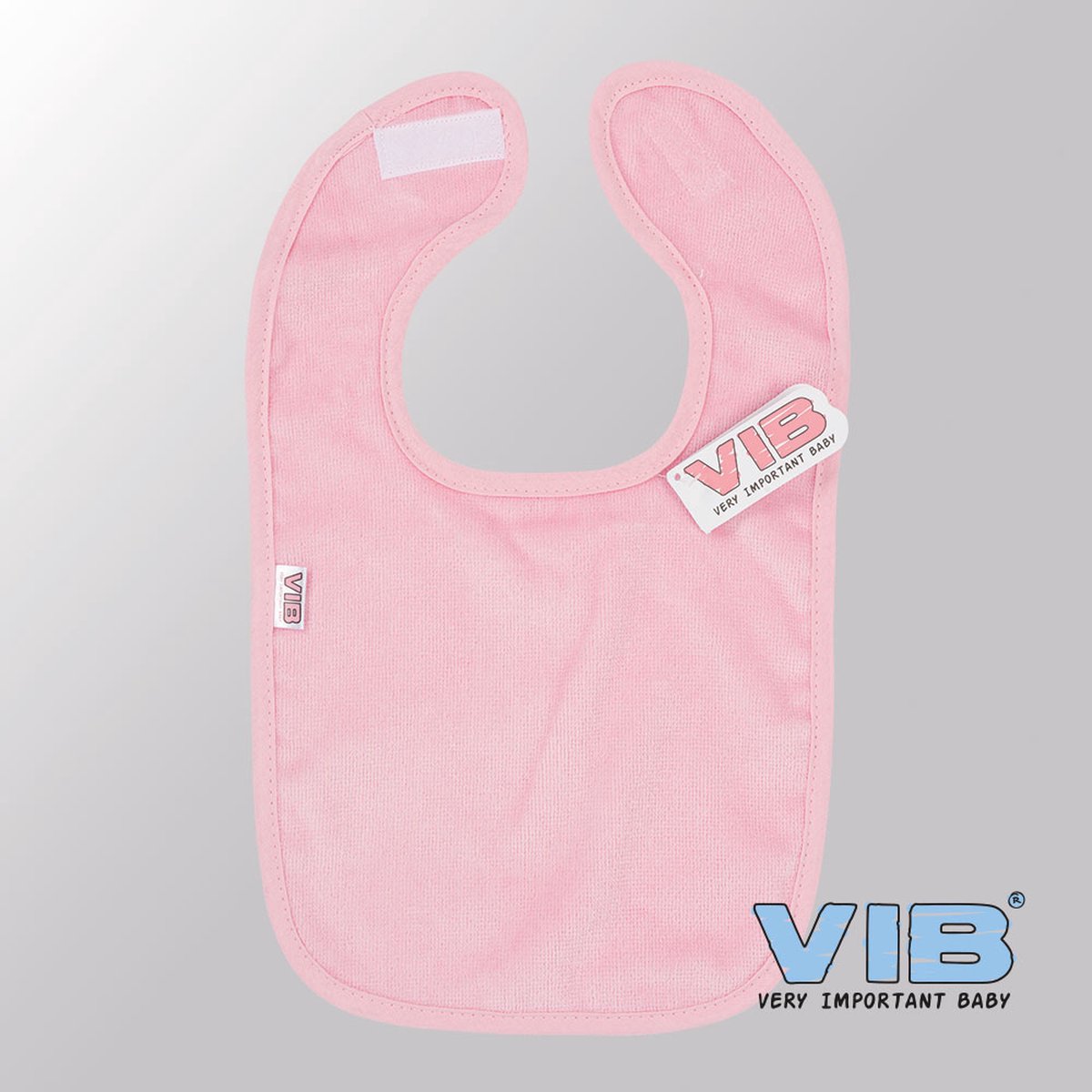 Goedkoopste VIB® - Slabbetje Luxe velours - Baby Roze Uni - Babykleertjes - Slabbetjes - zwangerschap aankondiging - baby aankondiging