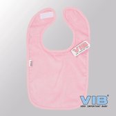 VIB® - Slabbetje Luxe velours - Baby Roze Uni - Babykleertjes - Baby cadeau