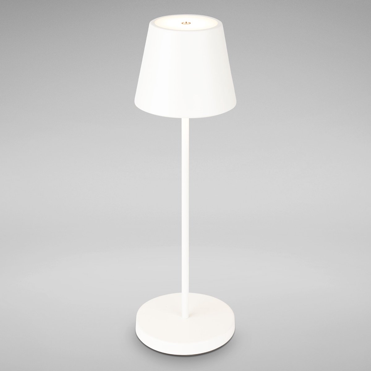 B.K.Licht - Dimbare Tafellamp - draadloos - LED bedlamp - met touch - voor buiten - met USB-C - wit
