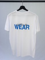 Shirt - Wurban Wear basic - Wurban Wear | Casual | Oversized shirt | Unisex tshirt | Streetwear | Y2K | Gym | Gewichten | Hip hop | Urban fashion | Skateboard | Wit & Blauw