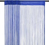 The Living Store Vliegengordijn - Polyester - 100 x 250 cm - Blauw