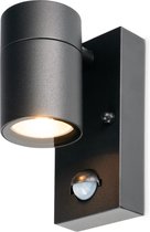 HOFTRONIC - Applique Mason LED avec détecteur de mouvement et interrupteur crépusculaire - Raccord GU10 - Downlight IP44 pour usage intérieur et extérieur - Lampe à capteur