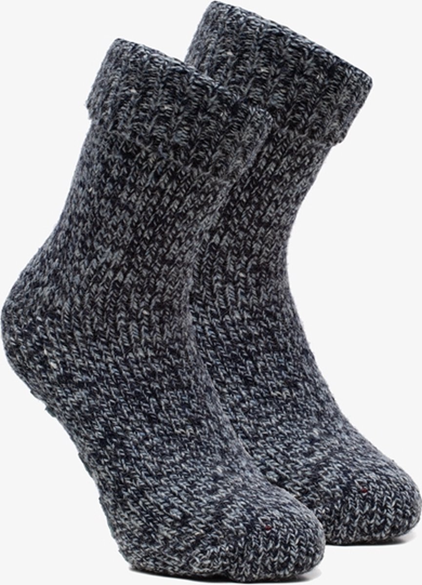 Miré - Wollen sokken dames - Huissok dames - Zwart - Maat 36/42 - Fluffy sokken - Slofsokken - Huissokken - Warme sokken - Winter sokken - Anti Slip - Merkloos
