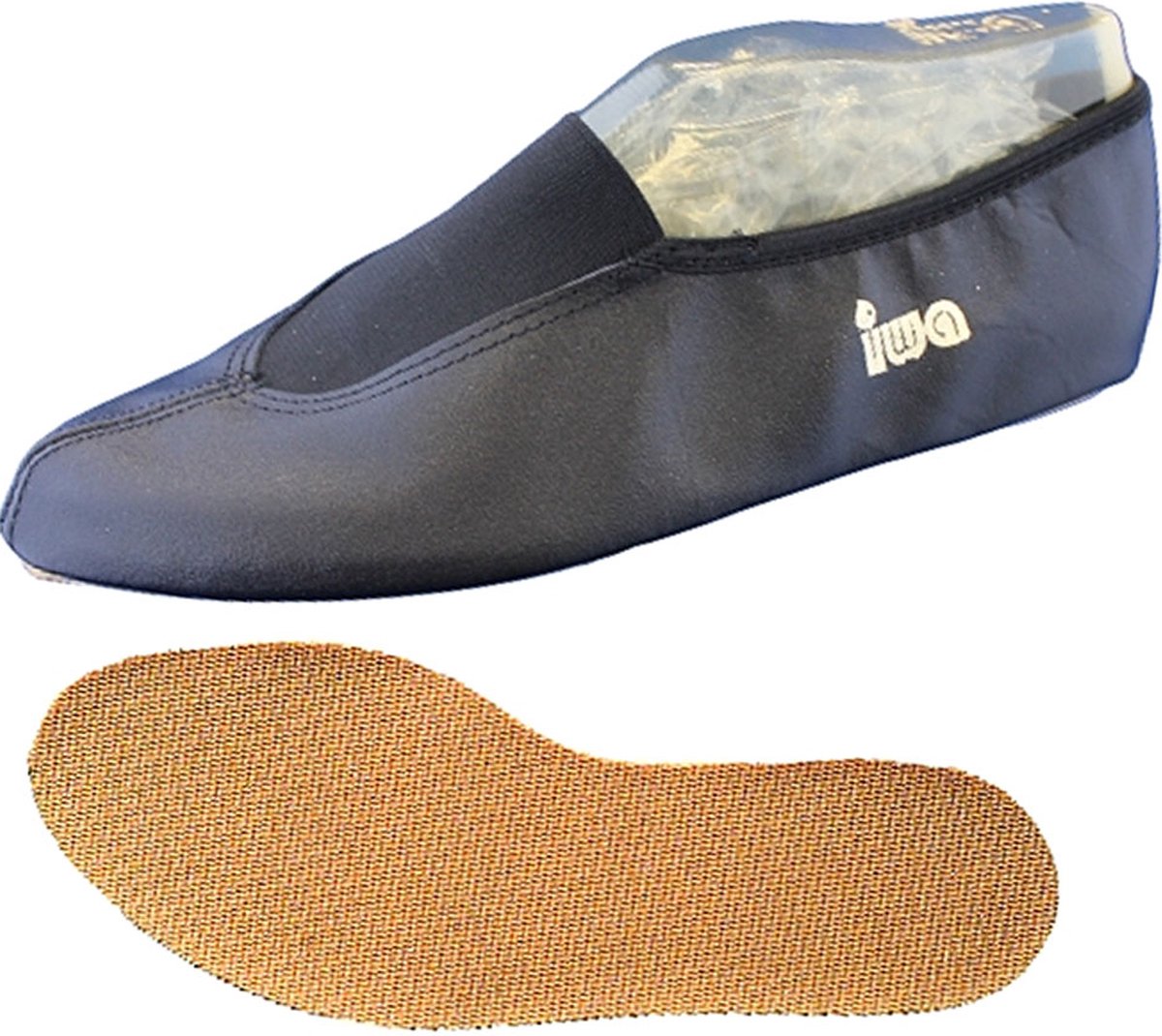 ANNIEL - Turnpantoffel met turnzak - zwart - anti-slipzool - maat 28