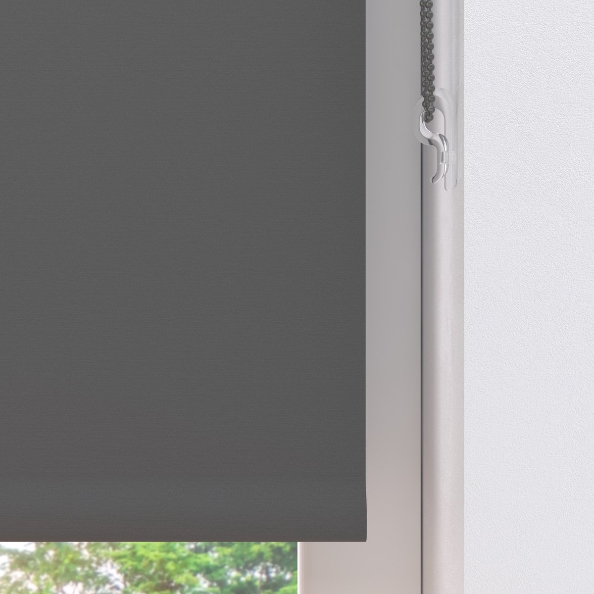 DTCH® Rolgordijn Verduisterend - Mini - Donker Grijs - 60 x 150 cm - Full Color - Rolgordijn zonder boren – foto 3
