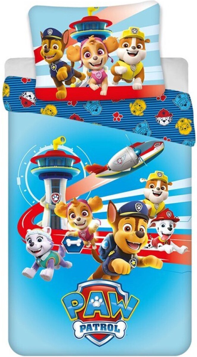 PAW Patrol Dekbedovertrek, Airborne - Eenpersoons - 140 x 200 cm - Polycotton
