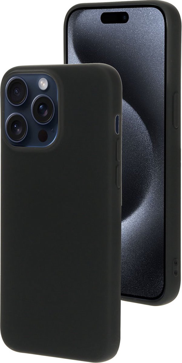 Mobiparts hoesje geschikt voor de Apple iPhone 15 Pro Max - Siliconen - Zwart