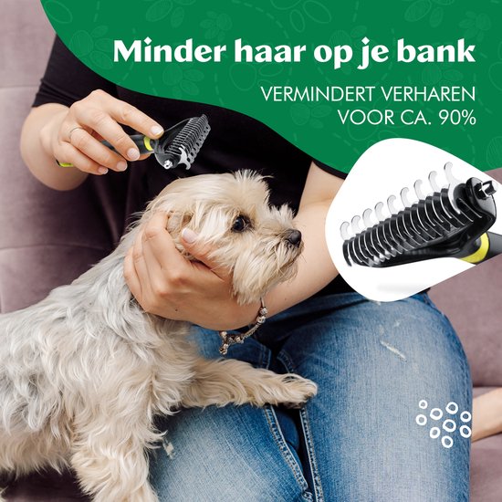 Hondenborstel, kattenborstel, ondervachtborstel & ondervachtborstel voor lang haar en kort haar, kleine grote honden en katten, ondervacht verwijderen en ontvilten verwijderen voor een gezonde vachtverzorging