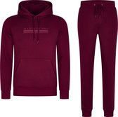 Mario Russo Trainingspak Anselm- Huispak - Joggingpak - Hoodie - Bordeauxrood - XL