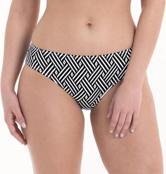 Slip de bikini à Tile géométriques Anita Comfort 6557- 0 430 Zwart- Wit - taille 40
