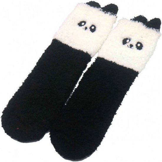 Chaussettes moelleuses, chaussettes d'hiver chaudes, 2 PAIRES, chaussettes maison, douces, avec motif panda, chien, taille unique (35-40), astuce cadeau !