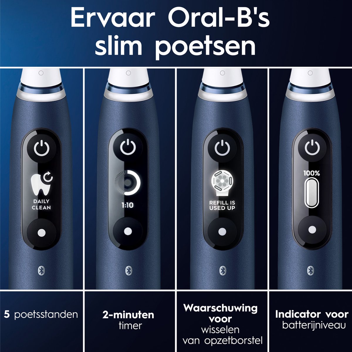 Afbeelding 2 van Oral-B iO 7N Elektrische Tandenborstel - Blauw