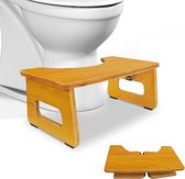 Wooden Toilet Stool - Wooden Toilet Step Board - Footrest with Adjustable Height - Perineal and Constipation Treatment Recommended by Doctors